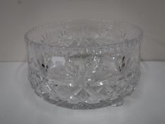 A large crystal fruit bowl