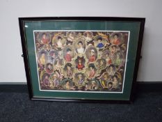 Five framed sporting prints,