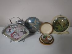 Three mid 20th century wind up alarm clock including a Noddy Smith's Timecal,