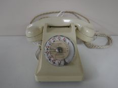 A cream Bakelite cased French telephone