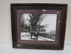 Fourteen contemporary framed prints, oils on canvas,