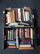 Two boxes of 20th century volumes including Shakespeare,