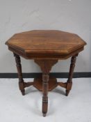 An Edwardian mahogany octagonal occasional table,