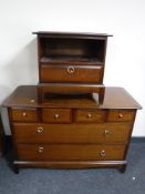 A Stag Minstrel six drawer chest and a bedside stand