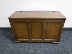 An oak blanket chest