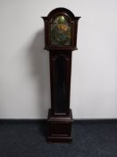 A mahogany cased Tempis Fugit grandaughter clock