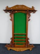 A contemporary snooker cue stand