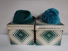 Seven Bainbridge hat boxes containing fourteen vintage hats