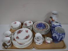 Two trays of thirty-three pieces of Richmond Bone china, with Ringtons caddies, wall plates,