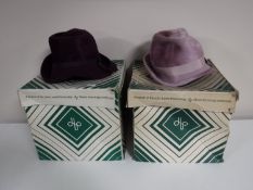 Eight Bainbridge hat boxes containing sixteen vintage hats