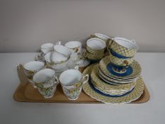 A tray containing a twenty piece Stanley bone china tea service,