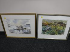 A framed Donald Gow gouache - among the hosters,