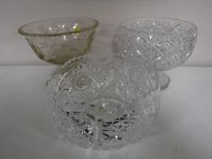 Two lead crystal fruit bowls,
