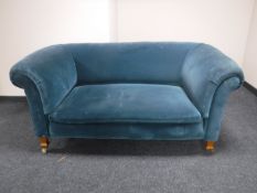 A scroll arm settee,