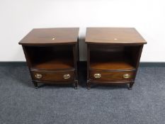 A pair of Regency style side tables fitted with drawers
