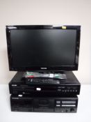 A Toshiba 19 inch LCD TV with remote,