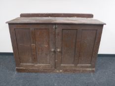 A 19th century pine double door kitchen cupboard