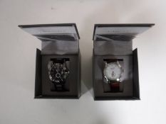 Two boxed gents Globenfeld wristwatches with five year guarantees