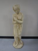 A concrete garden figure,