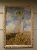 An Artagraph Edition : Lady with parasol, framed.