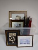 A quantity of pictures and prints including framed maps of Durham and Northumberland,
