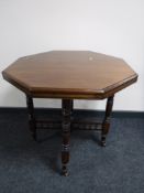An Edwardian mahogany octagonal occasional table