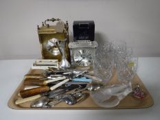 A tray of boxed Stuart Crystal vase, six Webb Crystal tumblers,