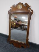 A mahogany Chippendale style wall mirror