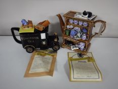 Two boxed Ringtons teapots with certificates - The Millennium Celebration Teapot and The Ringtons