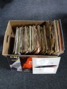 Two boxes containing LP's and 78's, easy listening, classical,