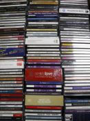 A box containing approximately 300 CD's, easy listening,