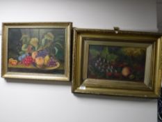 Two early 20th century oils and four antiquarian prints