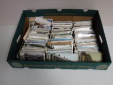 A large box of 20th century postcards