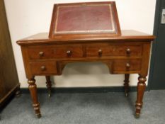 A Victorian mahogany writing table,