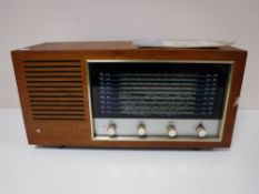 A mid twentieth century teak cased Pye Seafarer radio,
