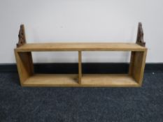 A pine wall shelf