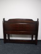 A pair of Stag Minstrel four foot six headboards in a mahogany finish