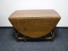 An oak gate leg table