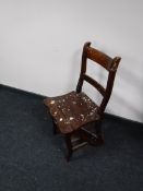 A set of mahogany library steps