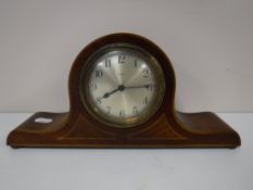 An inlaid mahogany 8 day mantel clock