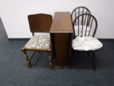 A mid 20th century drop leaf table,
