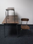 A mid twentieth century Formica topped kitchen table,
