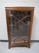 An antique mahogany display cabinet with astral glazed doors CONDITION REPORT: