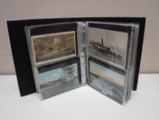 An album of 106 postcards relating to shipping
