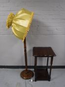 An oak barley twist occasional table,