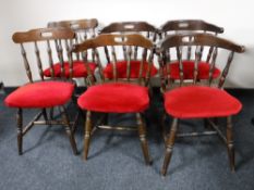 A set of eight pub chairs