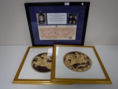 A quantity of framed pictures and prints, including tapestries, air craft, etc,