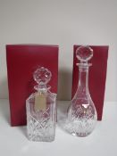 Two boxed Royal Country Crystal decanters