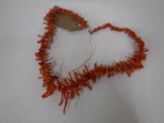 An antique coral necklace
