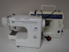 A Toyota electric sewing machine with foot pedal,